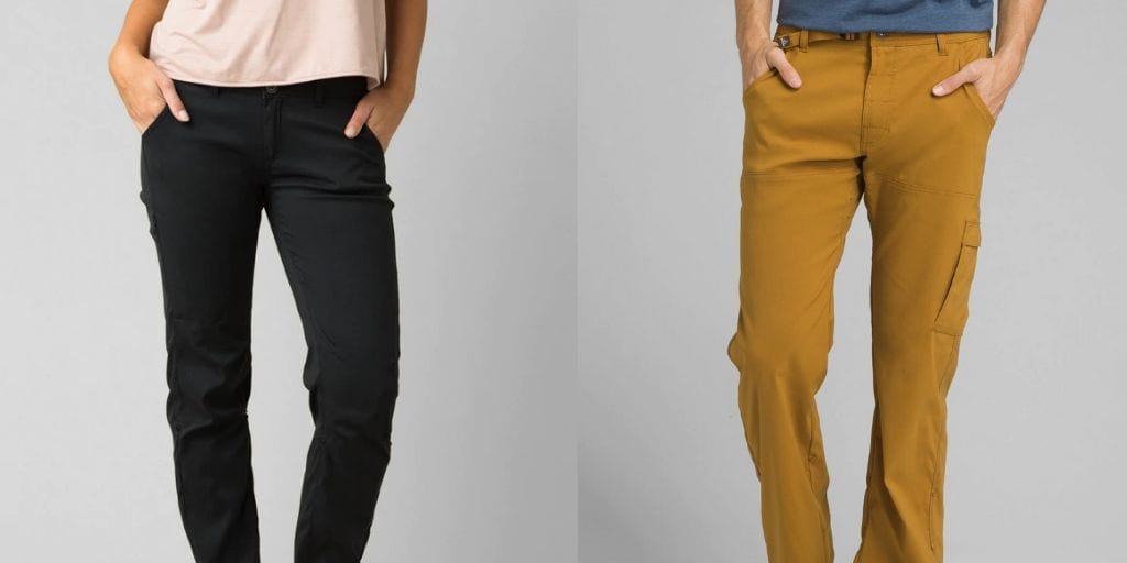 Men's and women's pants by Prana