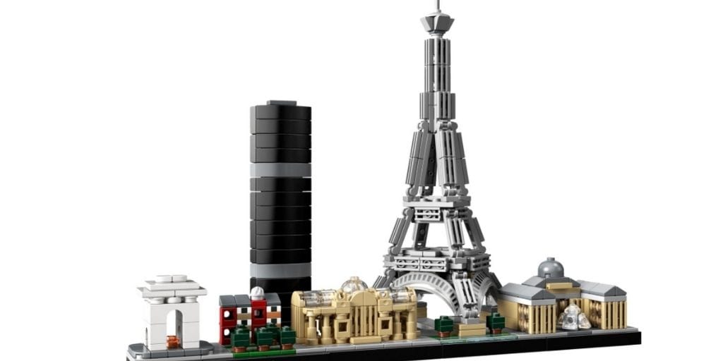 image of assembled LEGO Architecture Paris set