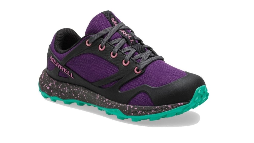 purple and teal Merrell Altalight Low Shoe kids sneaker