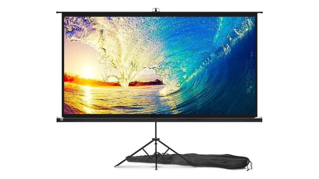 Rolled Up PVC Anti-Crease Diagonal Full HD 4K 3D Projection Screen Wrinkles Free Perlesmith Portable Projector Screen 100 Inch 16:9 Widescreen for Outdoor Indoor Movie Home Theater Cinema