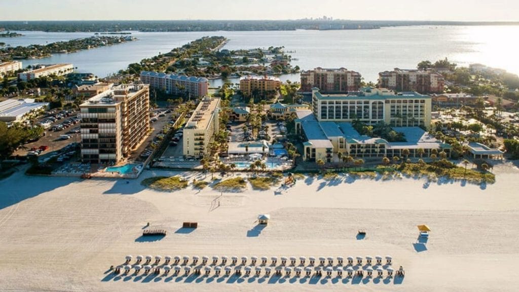 Vista aèria de Sirata Beach Resort Florida All Inclusive (Foto: Sirata Beach Resort)