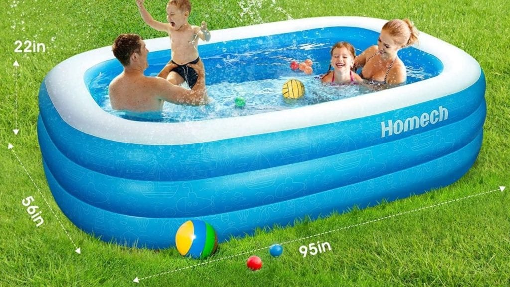 Inflatable Swimming Pool Family Kids Children Home Outdoor Above Ground Fun USA