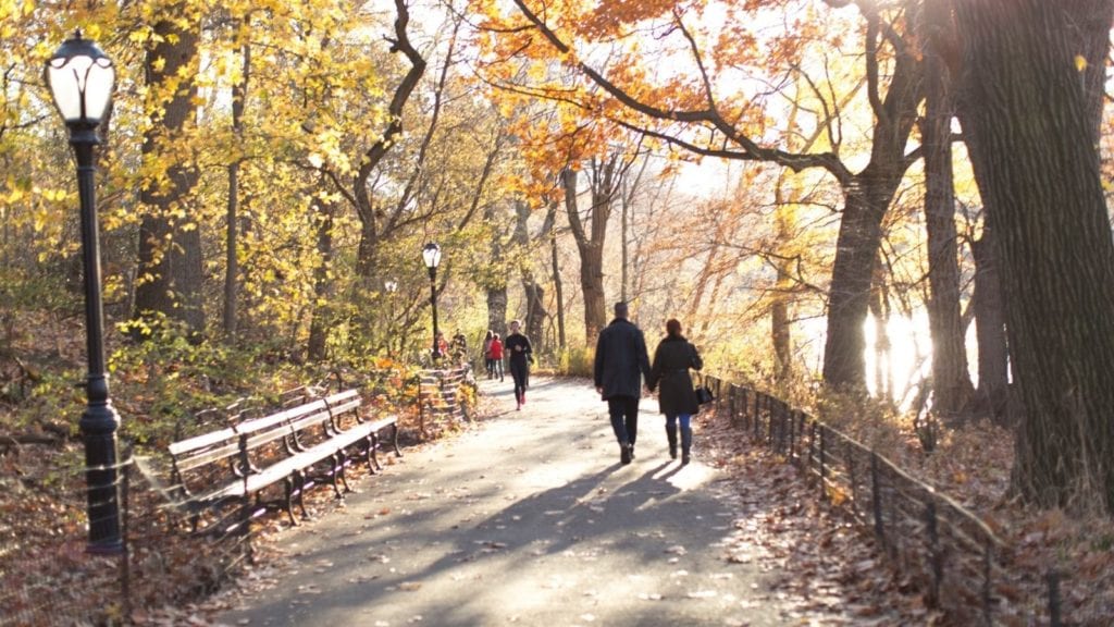 Couple walking in Central Park, New York City (Photo: @brightideasfl via Twenty20)