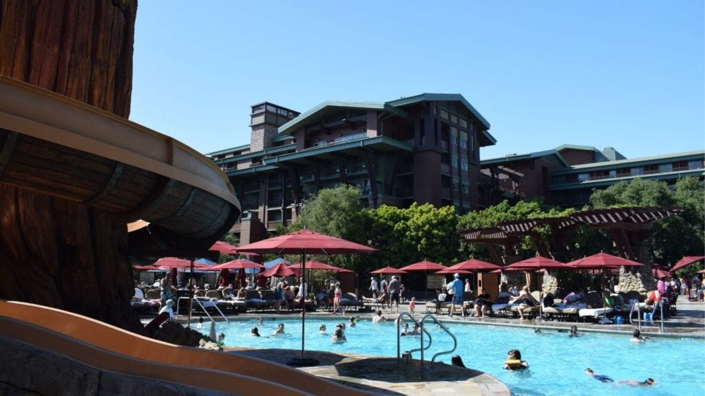 Pool and waterslide at Disney’s Grand Californian Hotel (Photo: Dave Parfitt)