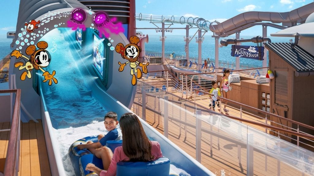 Artist rendering of AquaMouse, the first-ever Disney attraction at sea (Photo: Disney Cruise Line)