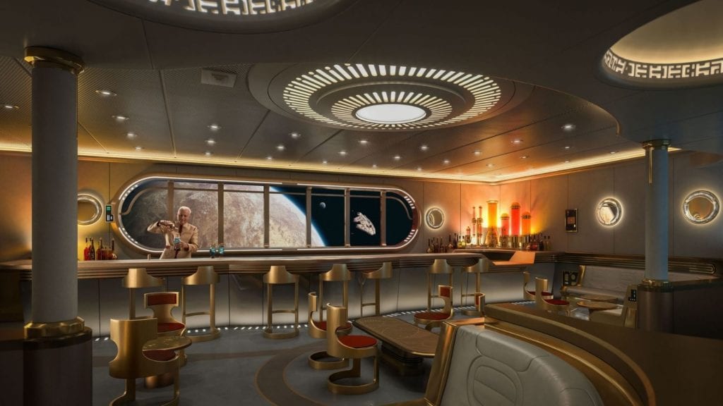 Artist rendering of Star Wars Hyperspace Lounge on Disney Wish (Photo: Disney Cruise Line)