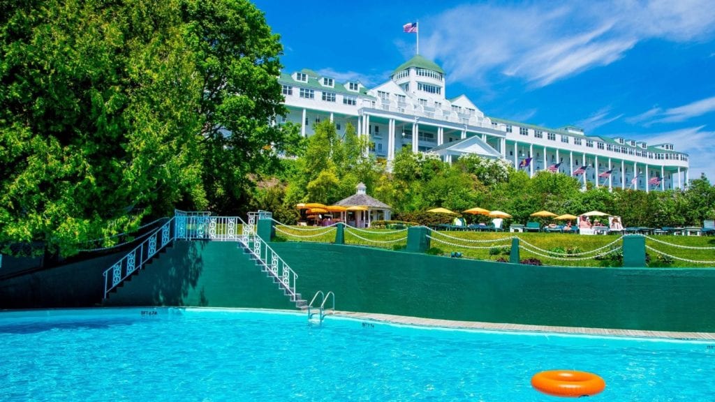 The family-friendly swimming pool at Grand Hotel on Mackinac Island (Photo: Grand Hotel)
