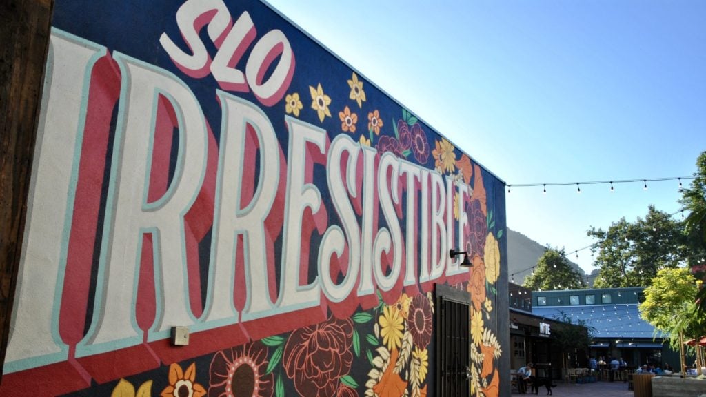 SLO Irresistible Mural in San Luis Obispo, California near Pismo Beach
