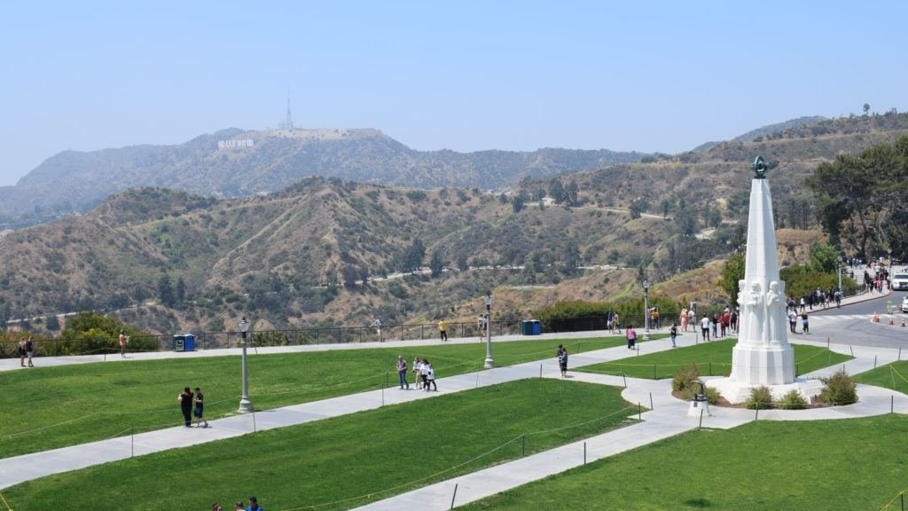 view of Hollywood sign in Los Angeles, a top U.S. tourist attraction