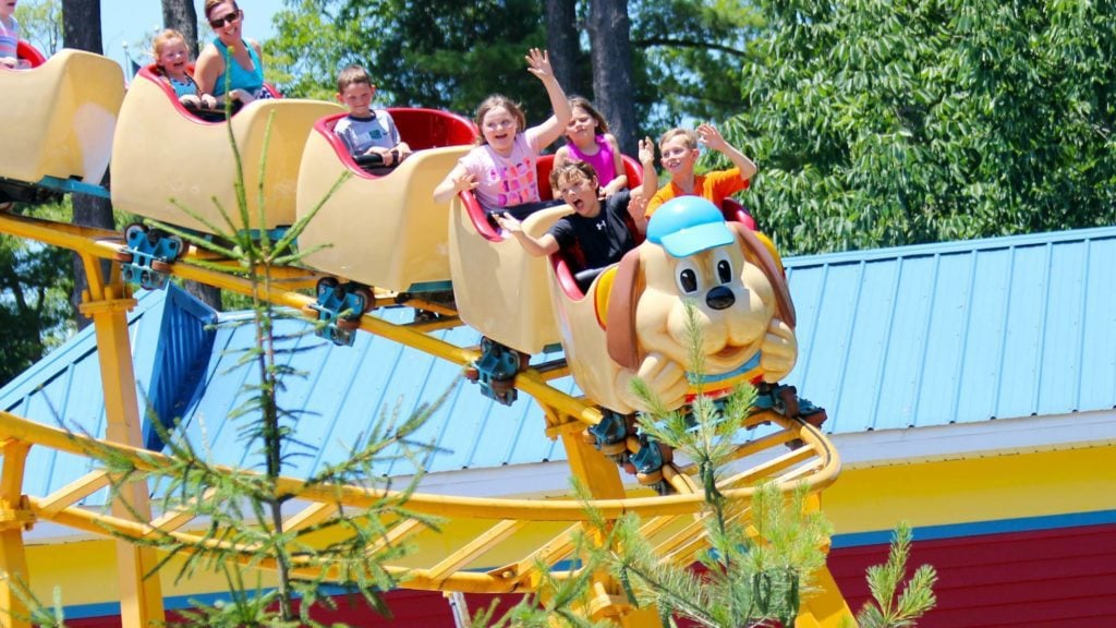 Small rollercoaster at Holiday World. Holiday World is an amusement park for kids that toddlers will love