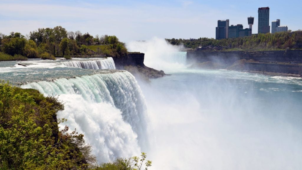 Looking across to Niagara Falls, a top U.S. tourist attraction