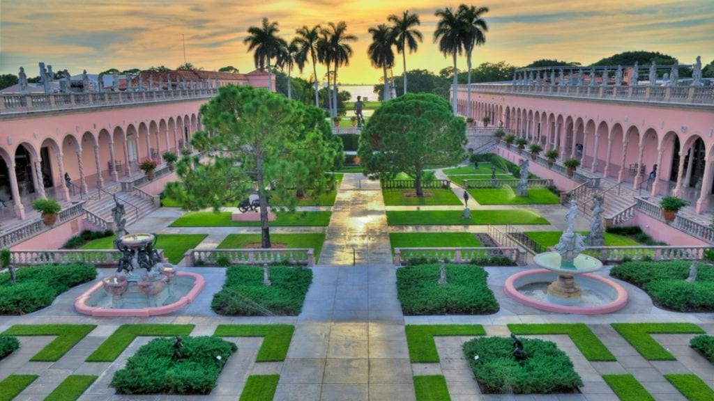 Aerial view of the Tingling Courtyard (Photo: Visit Sarasota County)