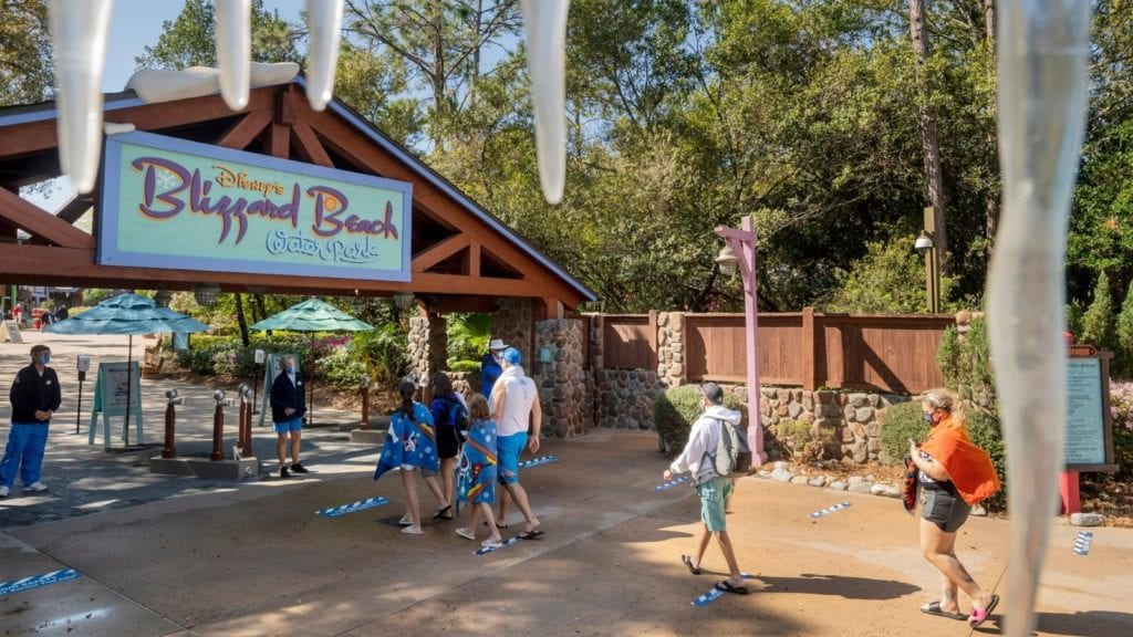 Arrive early to claim a prime spot for the day at Blizzard Beach (Photo: Kent Phillips)