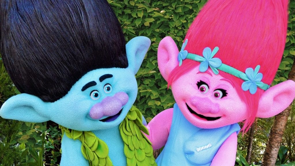 At Universal’s DreamWorks Destination, guests can party with the Trolls and other characters (Photo: Universal Orlando Resort)