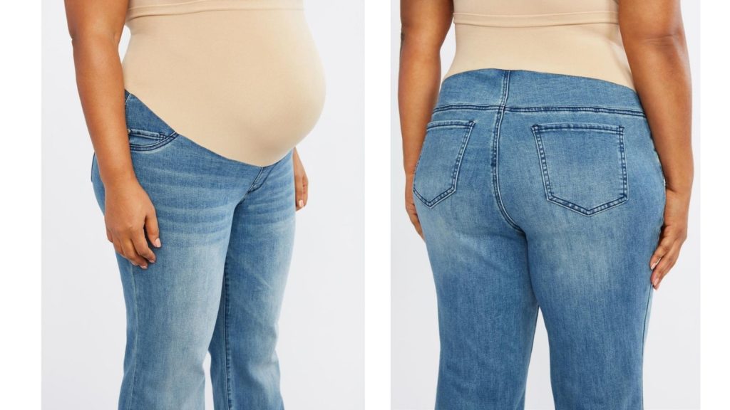 Indigo Blue Plus Size Secret Fit Belly Stretch Boot Cut Maternity Jeans (Photo: Motherhood)