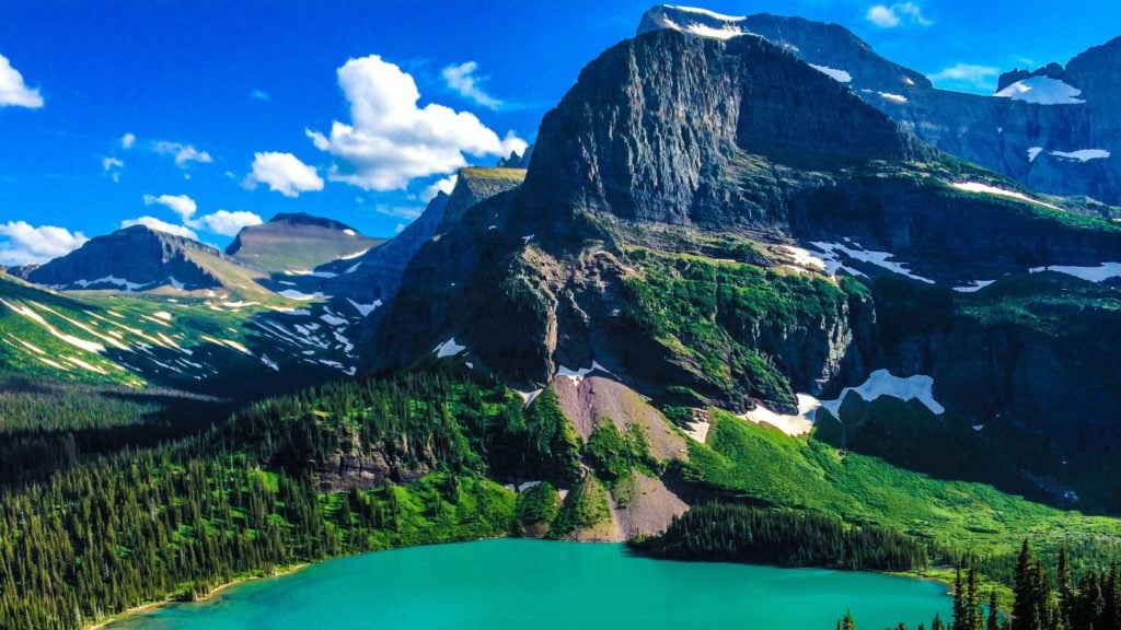 Grinnell Lake in Glacier National Park, Montana