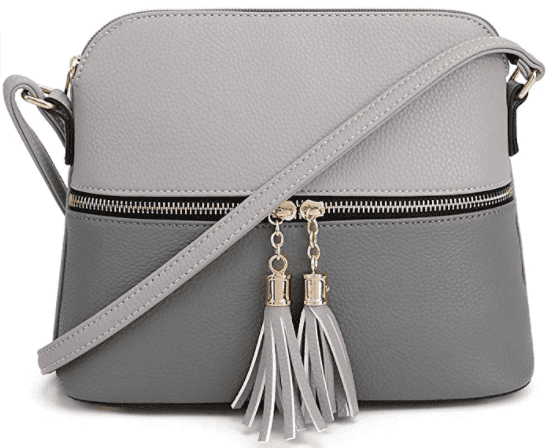 Amaze Lightweight Crossbody Shoulder Bag Faux Leather Purse with Tassel for Girl