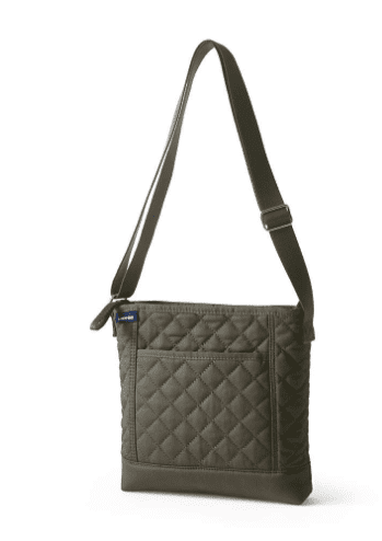 Lands’ End Quilted Crossbody Bag closeup