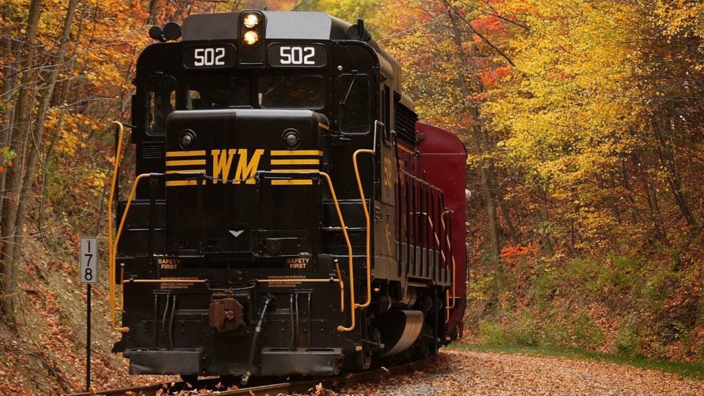 Western Maryland Scenic Railroad in Fall (Photo: Allegany County)