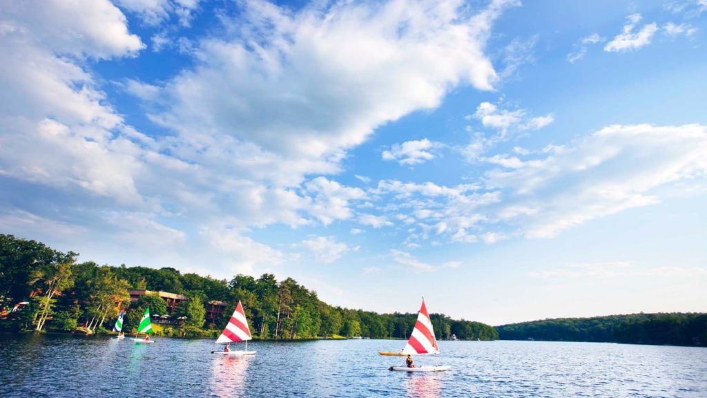 Boats on the water at Woodloch Resort in the Poconos (Photo: Woodloch)