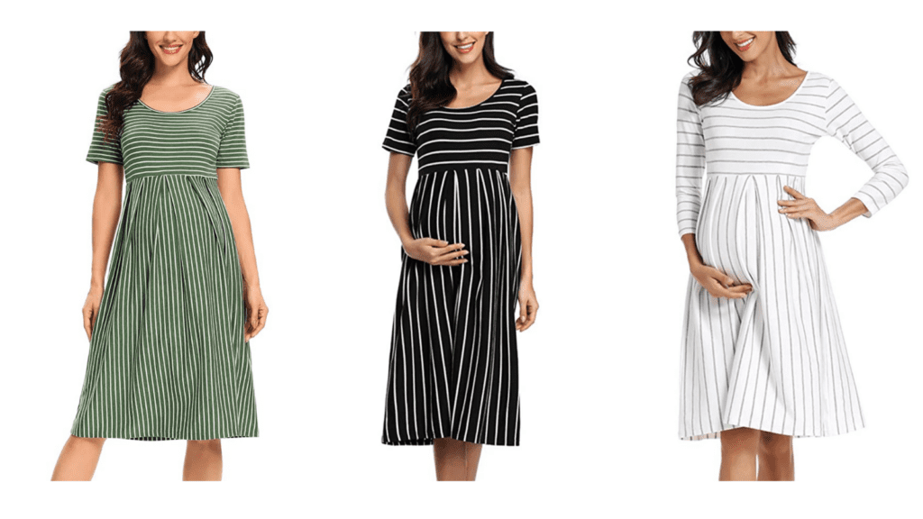 BBHoping Women’s Casual Striped Maternity Dress