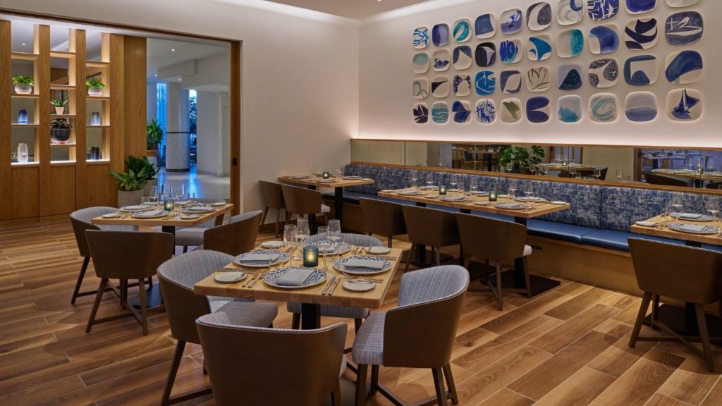 Swan Reserve's Amare Restaurant serves Mediterranean favorites for breakfast, lunch, and dinner (Photo: Marriott)