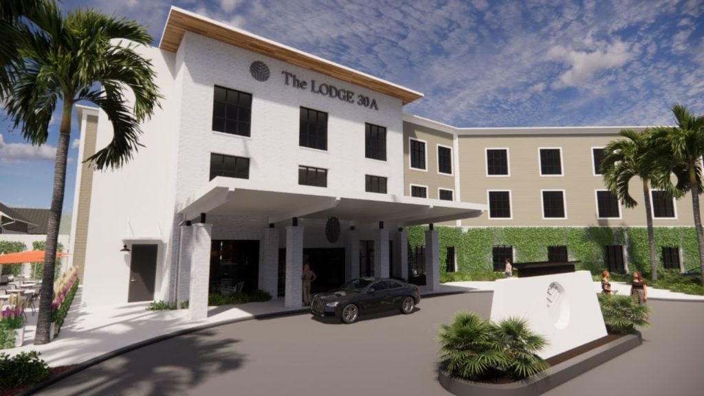 Artist rendering of The Lodge 30A exterior (Photo: St. Joe Hospitality)