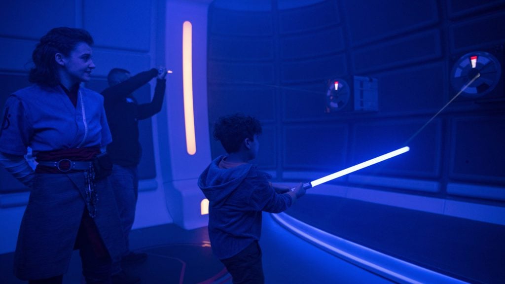 Lightsaber training is part of the Star Wars hotel experience (Photo: Matt Stroshane)