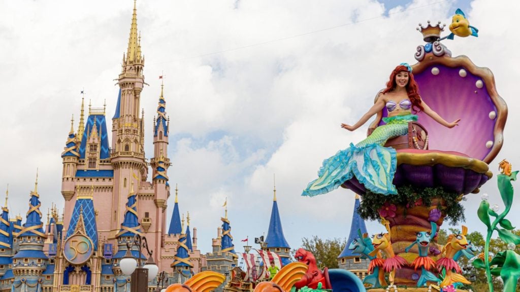 The Little Mermaid in Disney's Festival of Fantasy parade (Photo: Disney)