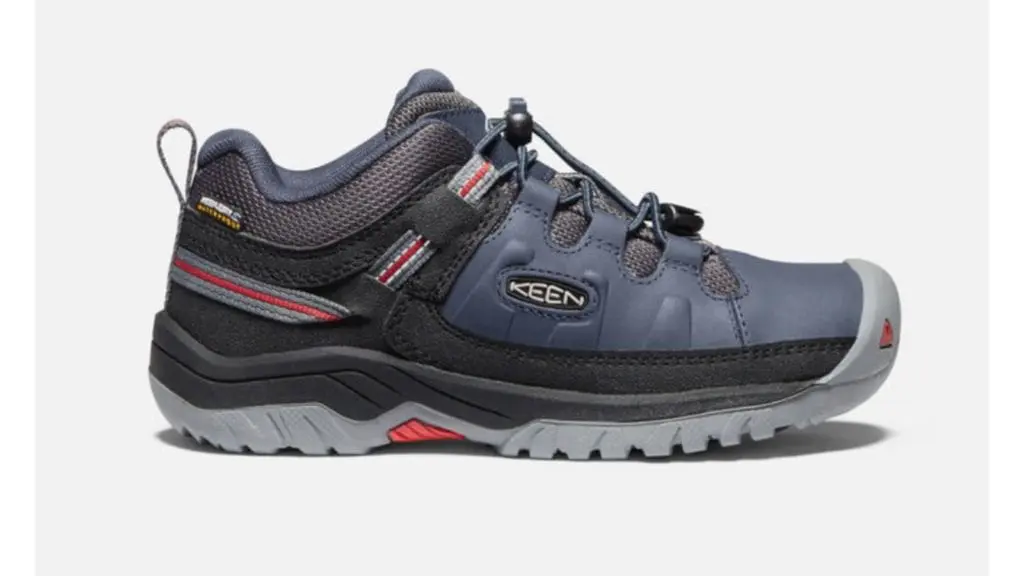 side view of Keen Targhee Waterproof Shoe for kids