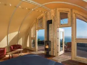 Autonomous glamping tent in Big Sur, California (Photo: Treebones Resort)