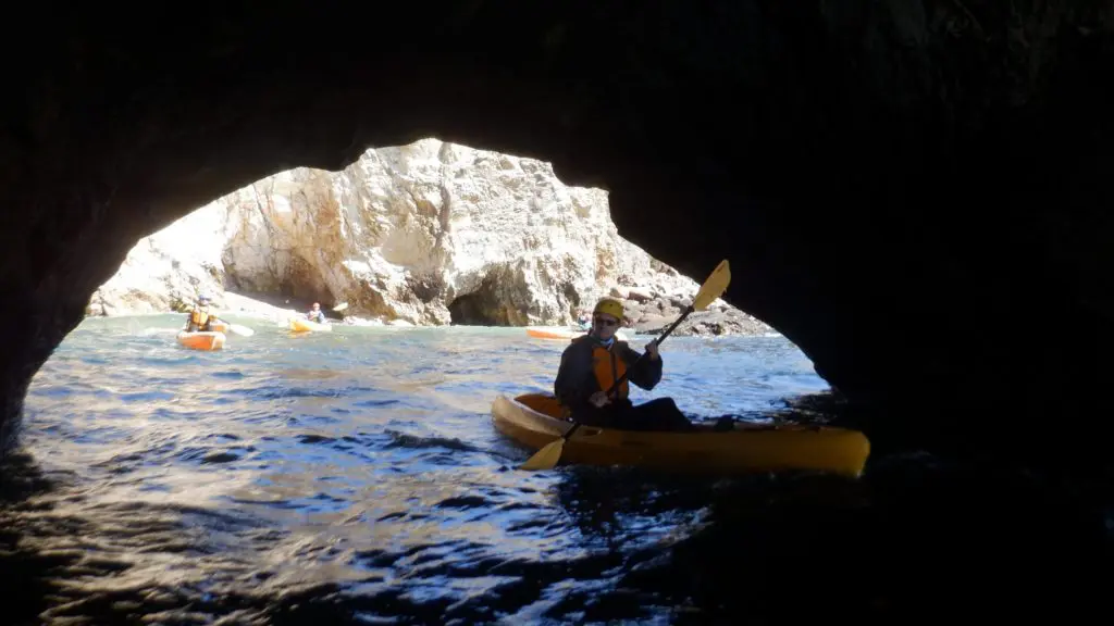 Kayaking the Dinosaur Caves near Pismo Beach, California