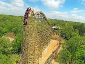 Wooden roller coaster at Silver Dollar City in Branson, Missouri (Photo: Silver Dollar City)