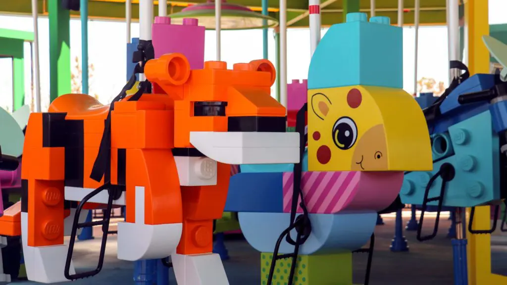 LEGOLAND New York Brick Party Carousel. LEGOLAND is an amusement park for kids that has plenty for toddlers to do