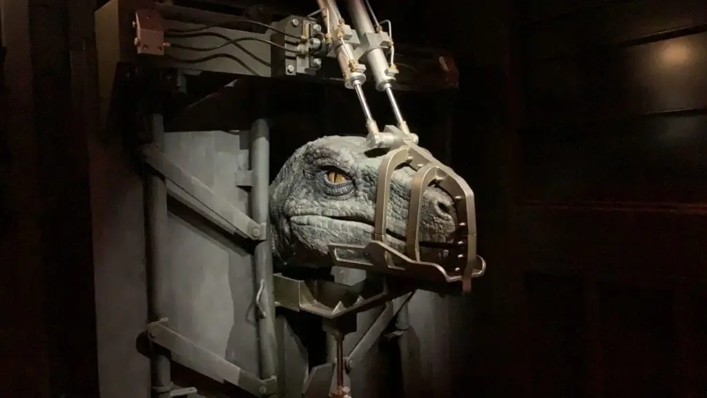 The VelociCoaster queue takes riders inside a raptor paddock (Photo: Tarah Chieffi)