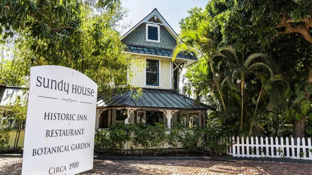 Exterior of Sundy House in Delray Beach Florida