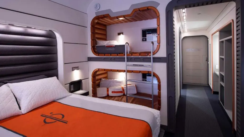 Artist rendering of a starship cabin onboard the Galactic Starcruiser (Photo: David Roark