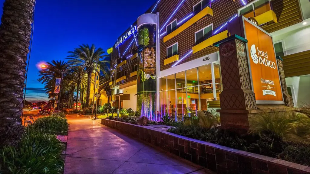 Exterior of Hotel Indigo in Anaheim, California (Photo: Hotel Indigo)