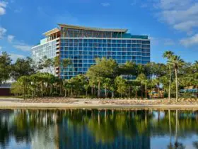 Exterior view of Walt Disney World Swan Reserve hotel (Photo: Marriott)