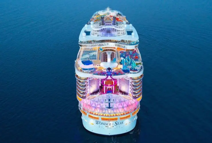 Aerial view of Royal Caribbean's Wonder of the Seas (Photo: RCCL)