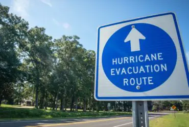 A sign directs hurricane evacuees to safety (Photo: Shutterstock)