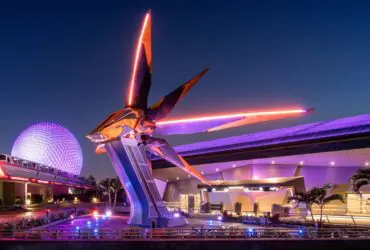 The first full-size Starblaster ever built stands outside the Guardians of the Galaxy ride (Photo: Disney)