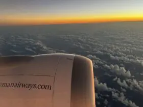 View from the window of a Cayman Airways flight (Photo: Christine Sarkis)