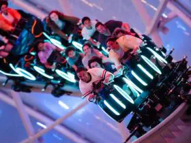 Riders on TRON Lightcycle/Run at Walt Disney World (Photo: Disney)
