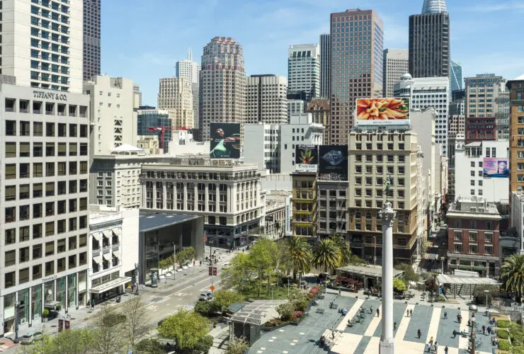 San Francisco's Union Square and Westin St. Francis hotel