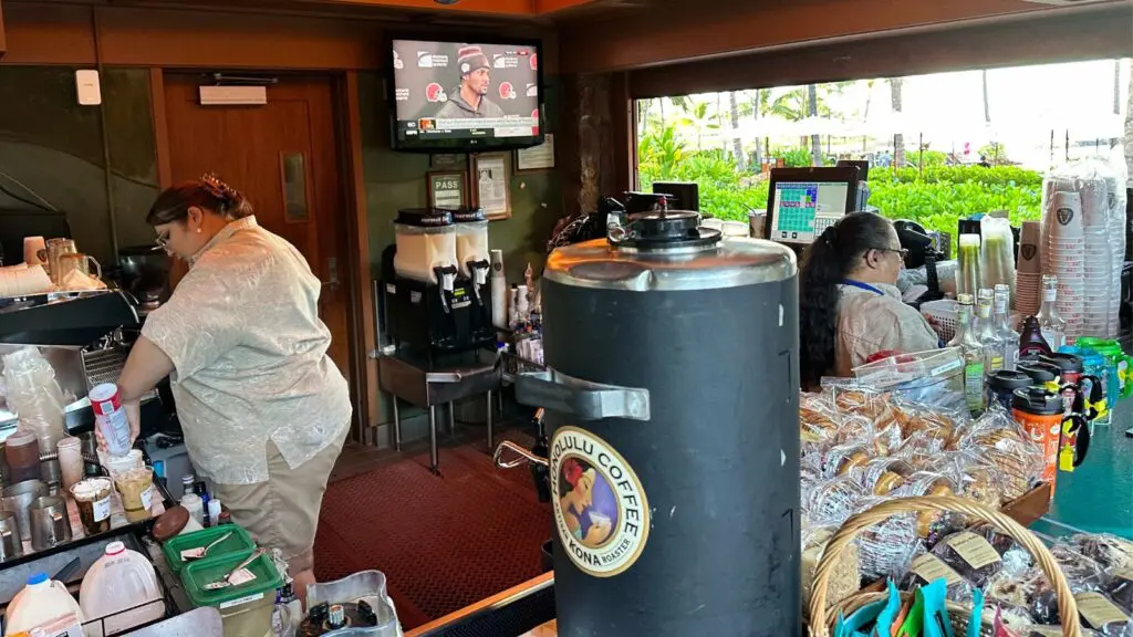 Wailana Coffee Bar employees making coffee drinks