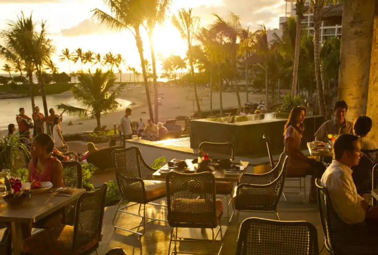 lanai at Aulani fine-dining restaurant 'AMA'AMA