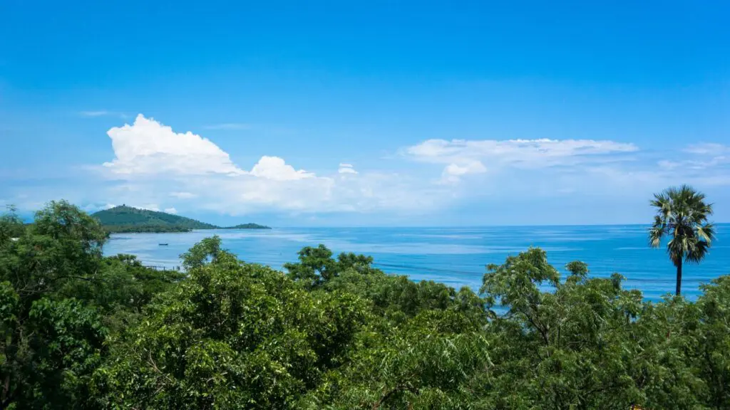 View of jungle and water in Permuteran, Bali