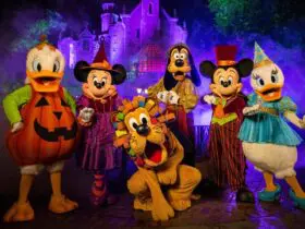 Costumed characters at Mickey's Not-So-Scary Halloween Party (Photo: Disney)