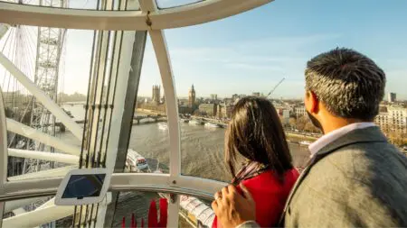 View of London from the London Eye (Photo: Visit Britain:Andrew Pickett)